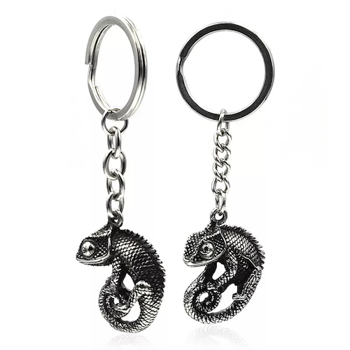 Reptile lizard Chameleon key chain detailed reptile collectable keychain