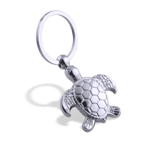 Silver metal turtle keychain key chain collectable turtle gift