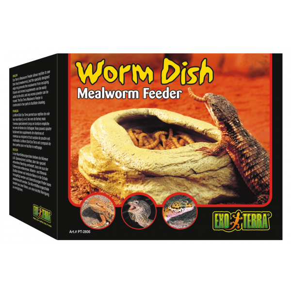 exo terra worm dish mealworm feeding