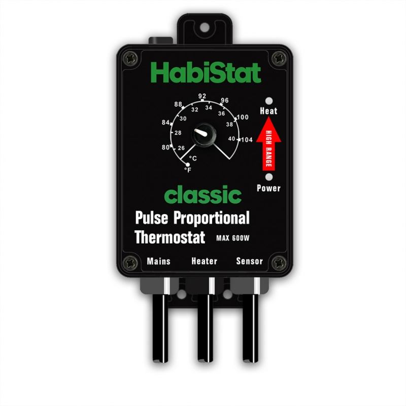 Habistat high range pulse proportional thermostat black